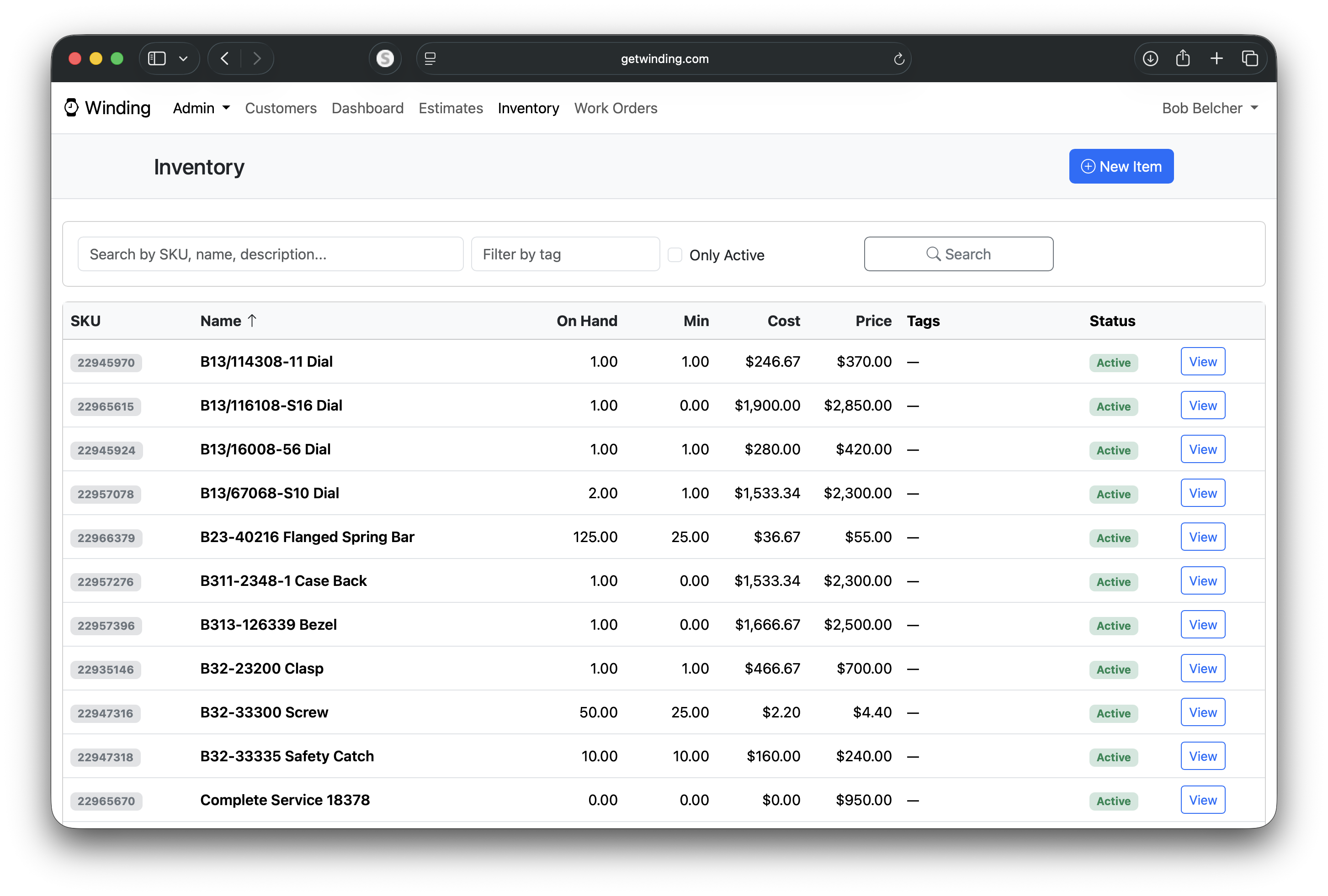 Inventory Management Dashboard